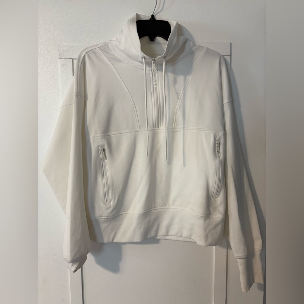Old Navy Women's Cream Cowl Neck Sweatshirt
